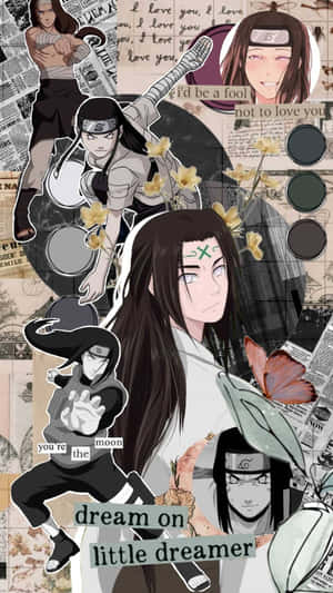 Neji Hyuga Anime Collage Wallpaper