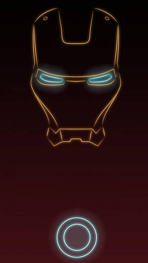 Neon Art Iron Man Iphone Wallpaper