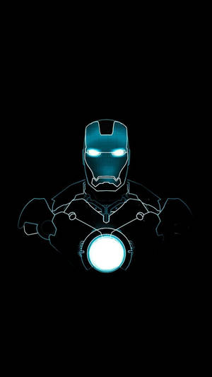 Neon Blaze Iron Man: Illuminating The Darkness Wallpaper