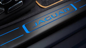 Neon Blue Jaguar Car Logo Wallpaper