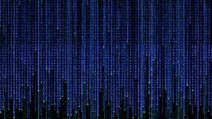 Neon Blue Matrix Wallpaper