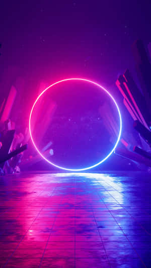 Neon_ Circle_ Abstract_ Artwork Wallpaper