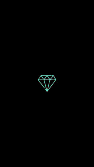 Neon Diamond Black Background Wallpaper