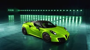 Neon Green Alfa Romeo 4c Wallpaper