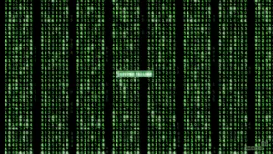 Neon Green Aligned Number Matrix Wallpaper