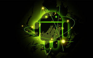 Neon Green Android Logo Desktop Wallpaper
