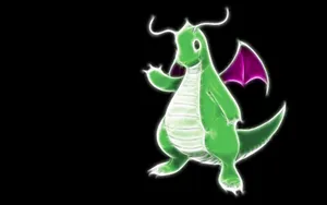 Neon Green Dragonite Wallpaper
