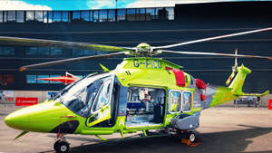 Neon Green Helicopter Wallpaper