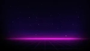 Neon Grid Landscape Wallpaper