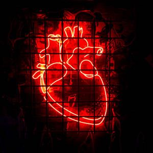 Neon Human Heart
