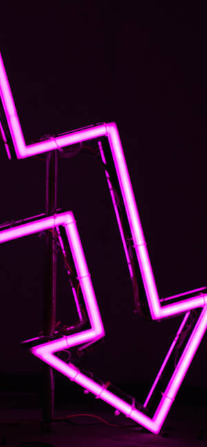 Neon Led Dark Purple Arrow Wallpaper