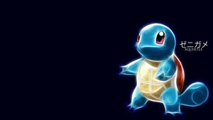 Neon Light Squirtle Poster Wallpaper