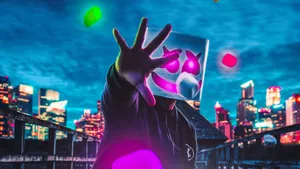 Neon Marshmello 4k Wallpaper