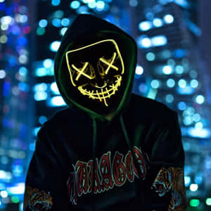 Neon Mask 1024 X 1024 Wallpaper
