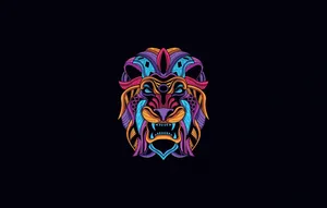 Neon Mask 1332 X 850 Wallpaper