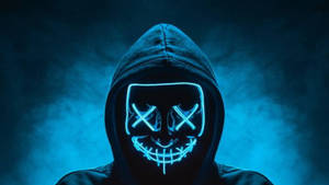Neon Mask And Hoodie Hacker 4k Wallpaper