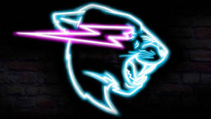 Neon Mr Beast Logo Wallpaper