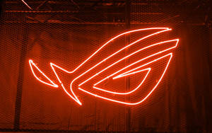 Neon Orange Aesthetic Asus Rog Logo Wallpaper