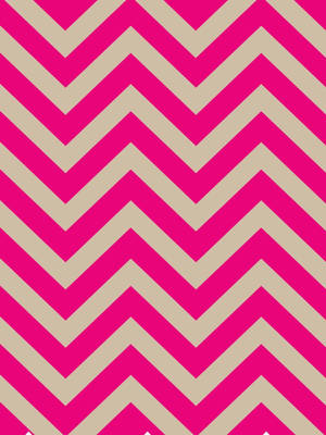 Neon Pink And White Chevron Pattern Wallpaper