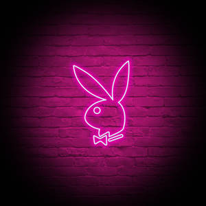 Neon Pink Playboy Logo Wallpaper