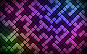 Neon Purple Aesthetic Checkerboard Wallpaper
