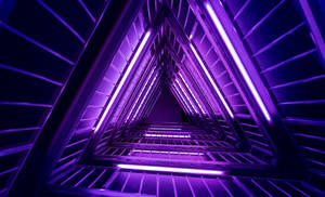 Neon Purple Aesthetic Triangular Passageway Wallpaper