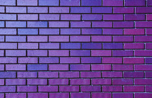 Neon Purple Brick Wall Wallpaper