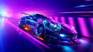 Neon Purple Car Need For Speed Heat Wallpaper