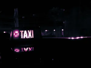 Neon Purple Iphone Taxi Wallpaper