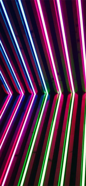 Neon Purple Iphone Tube Lights Wallpaper