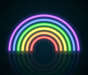 Neon Rainbow Light Art Wallpaper