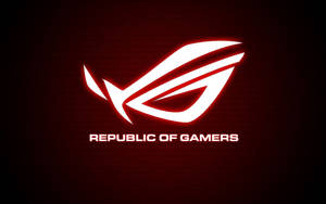 Neon Red Asus Rog Logo Wallpaper