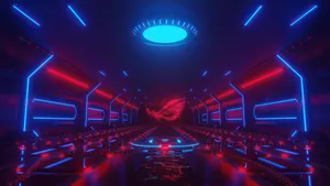 Neon Room Rog Gaming Logo Hd Wallpaper