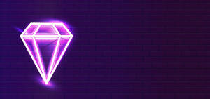 Neon Sign Of Precious Stone Wallpaper