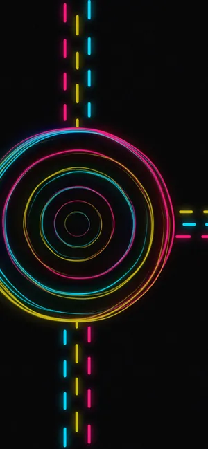 Neon_ Spiral_ Abstract_i Phone_ Wallpaper Wallpaper