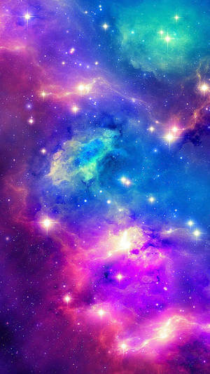 Neon Stars Space Iphone Wallpaper