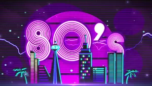 Neon Stripes 80s Background Wallpaper