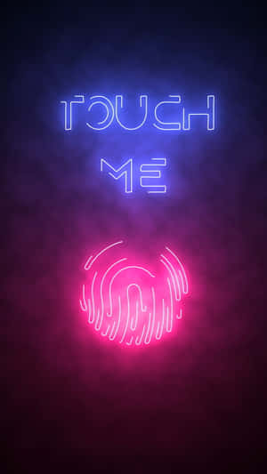 Neon Touch Me Funny Lock Screen Wallpaper