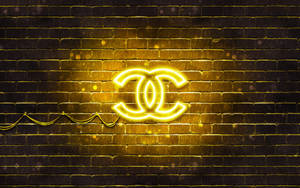 Neon Yellow Chanel Logo Wallpaper