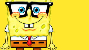 Nerdy Cool Spongebob With Glasses Wallpaper