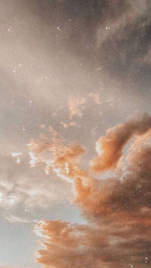 Neutral Iphone Peach Clouds Wallpaper