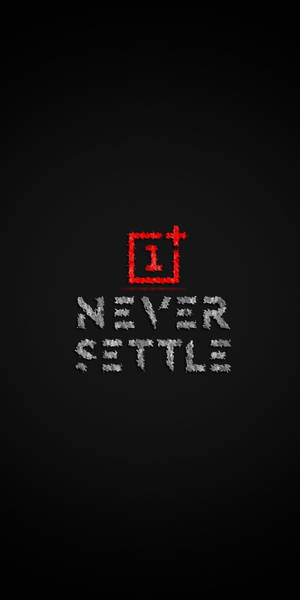 Never Settle Oneplus Red Logo Wallpaper