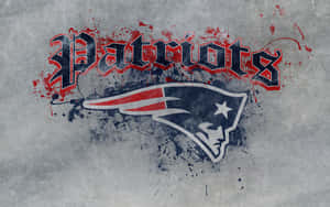 New England Patriots Logo Name Above Wallpaper