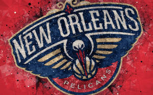 New Orleans Pelicans Geometric Pattern Wallpaper