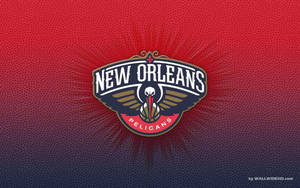 New Orleans Pelicans Logo Red Blue Wallpaper