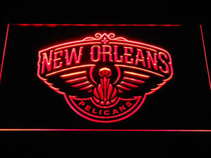 New Orleans Pelicans Neon Red Sign Wallpaper