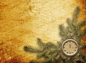 New Year's Eve Antique Clock Wallpaper