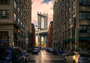 New York City Desktop Manhattan Bridge Dumbo Wallpaper