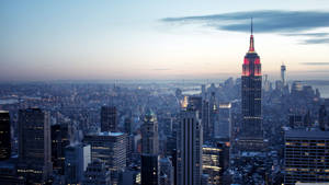 New York City Rockefeller Winter Sunset Wallpaper