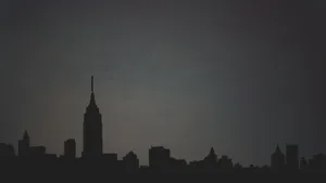 New York City Silhouette 1920 X 1080 Minimalist Wallpaper